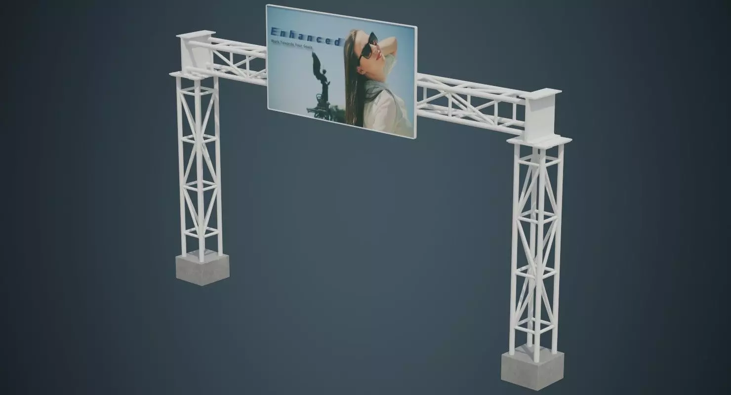 Entrance 1A Low-poly 3D model_0