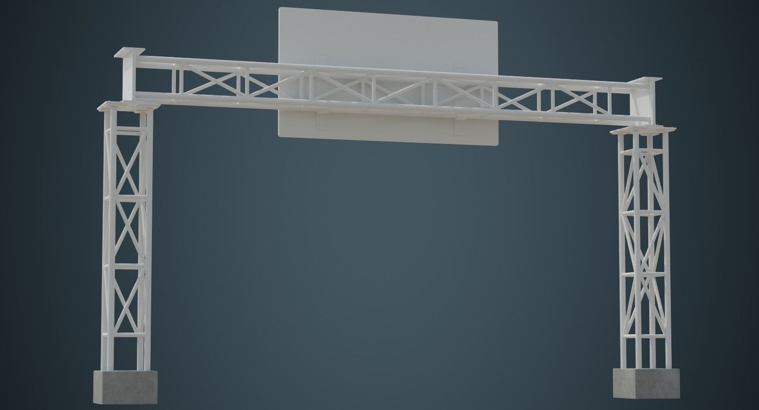 Entrance 1A Low-poly 3D model_3