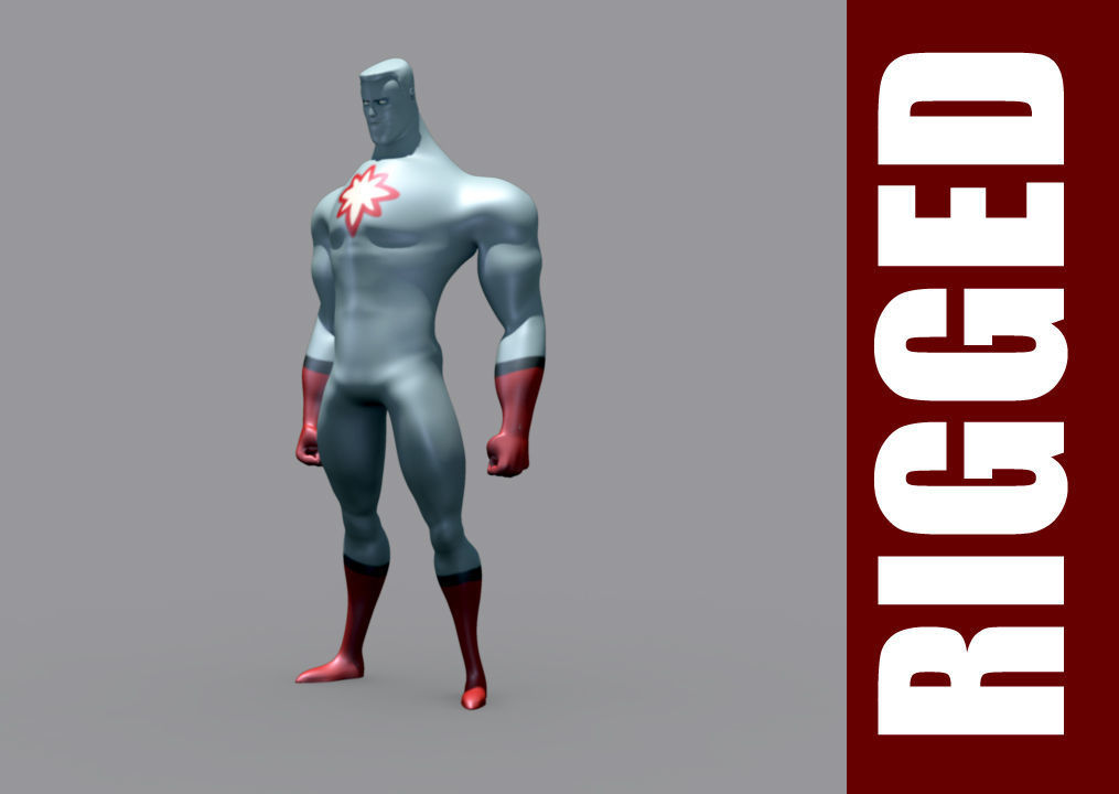 Classic Superhero Pack 3D model_104