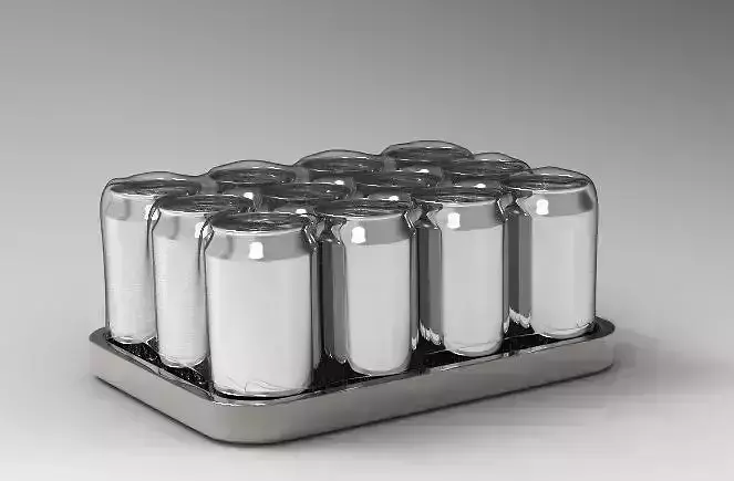 12 BEER CAN IN PLASTIC COVER 3D model