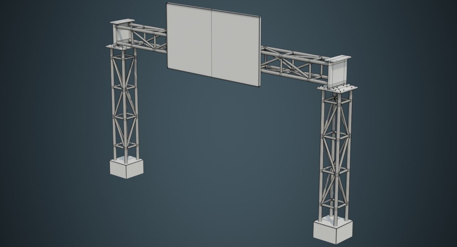 Entrance 1B Low-poly 3D model_9