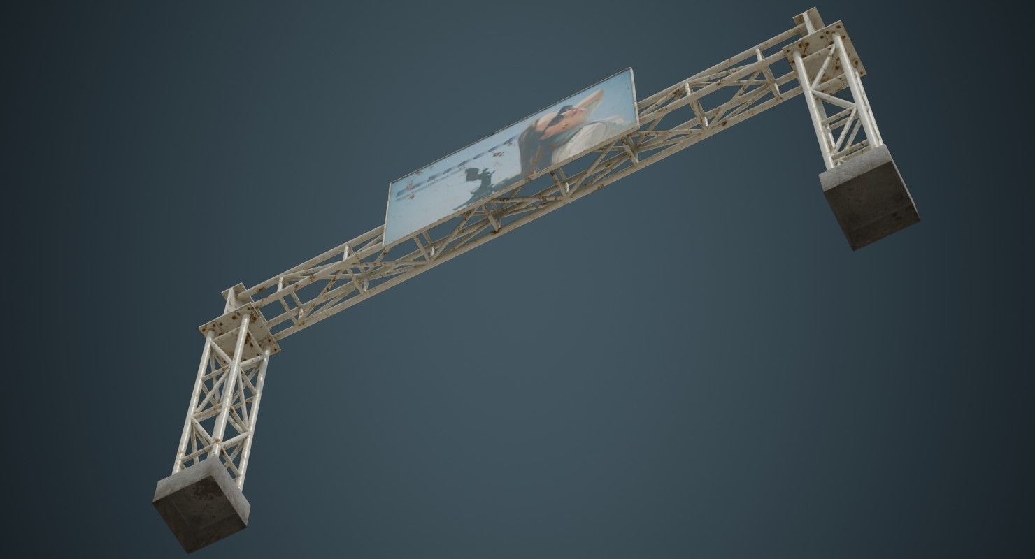 Entrance 1B Low-poly 3D model_4