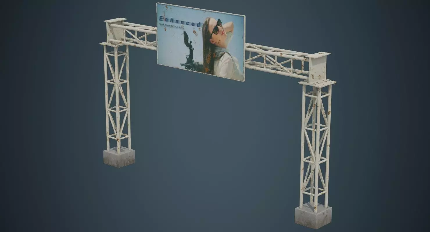 Entrance 1B Low-poly 3D model_0