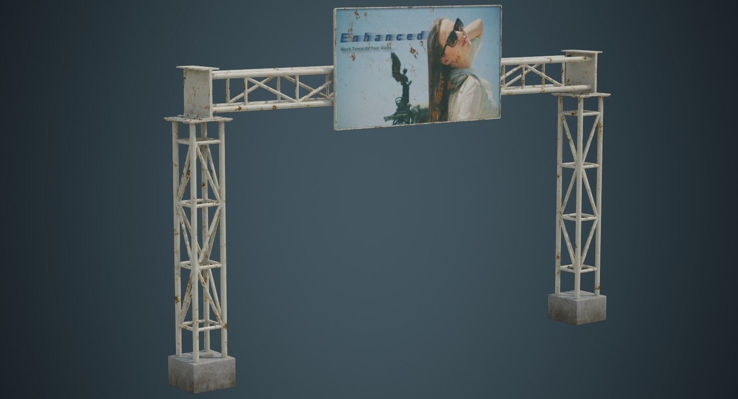 Entrance 1B Low-poly 3D model_1