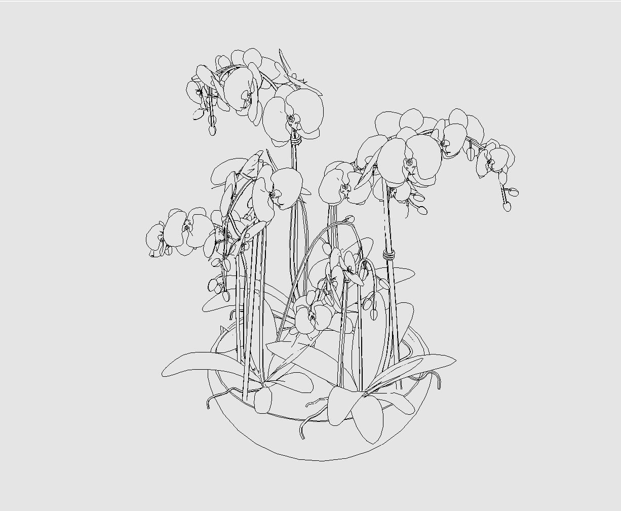 Revit Family plant - Three sizes- High quality 3D model 3D model_22