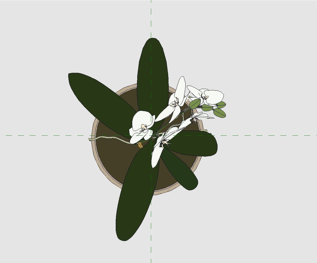 Revit Family plant - Three sizes- High quality 3D model 3D model_28