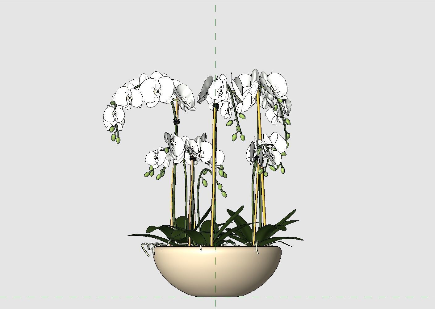 Revit Family plant - Three sizes- High quality 3D model 3D model_13