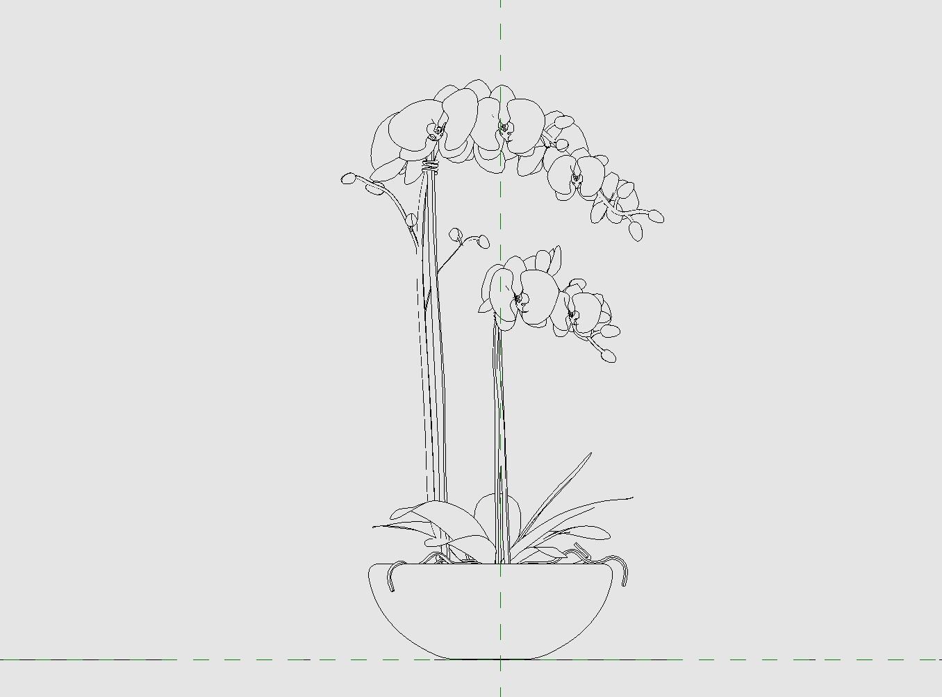 Revit Family plant - Three sizes- High quality 3D model 3D model_38
