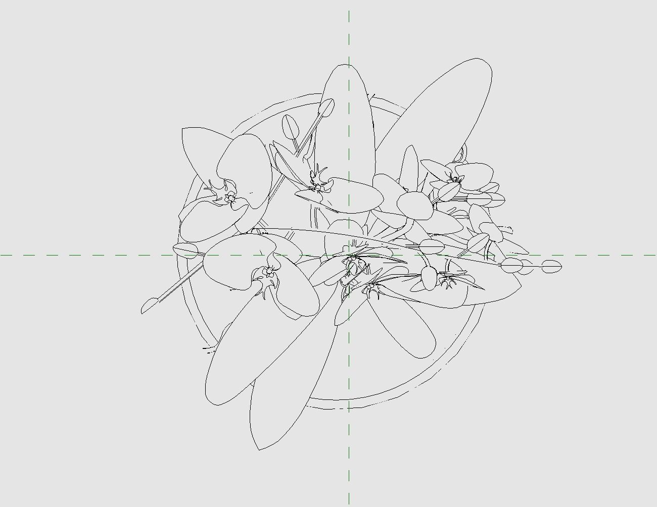 Revit Family plant - Three sizes- High quality 3D model 3D model_42