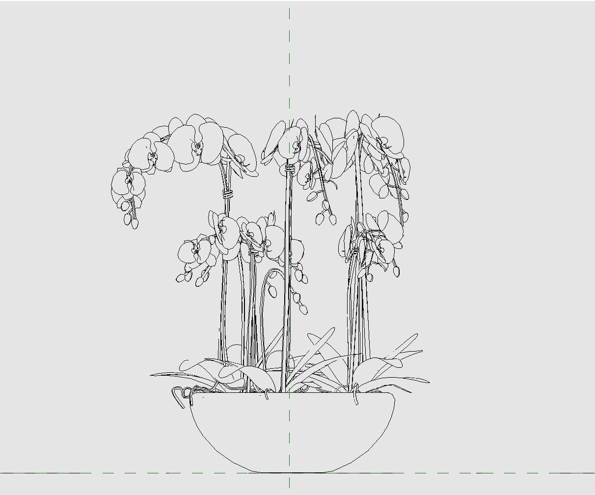 Revit Family plant - Three sizes- High quality 3D model 3D model_14