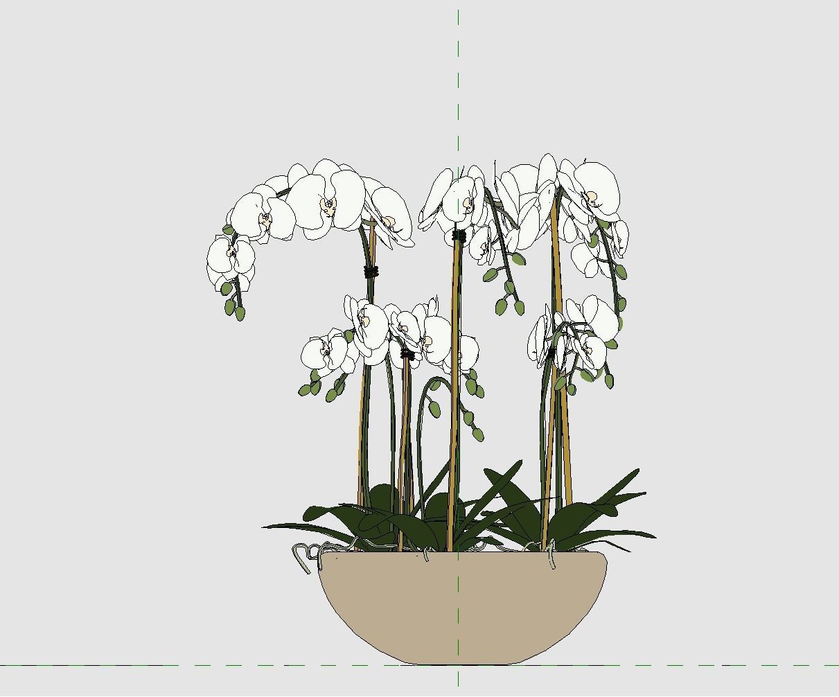 Revit Family plant - Three sizes- High quality 3D model 3D model_12