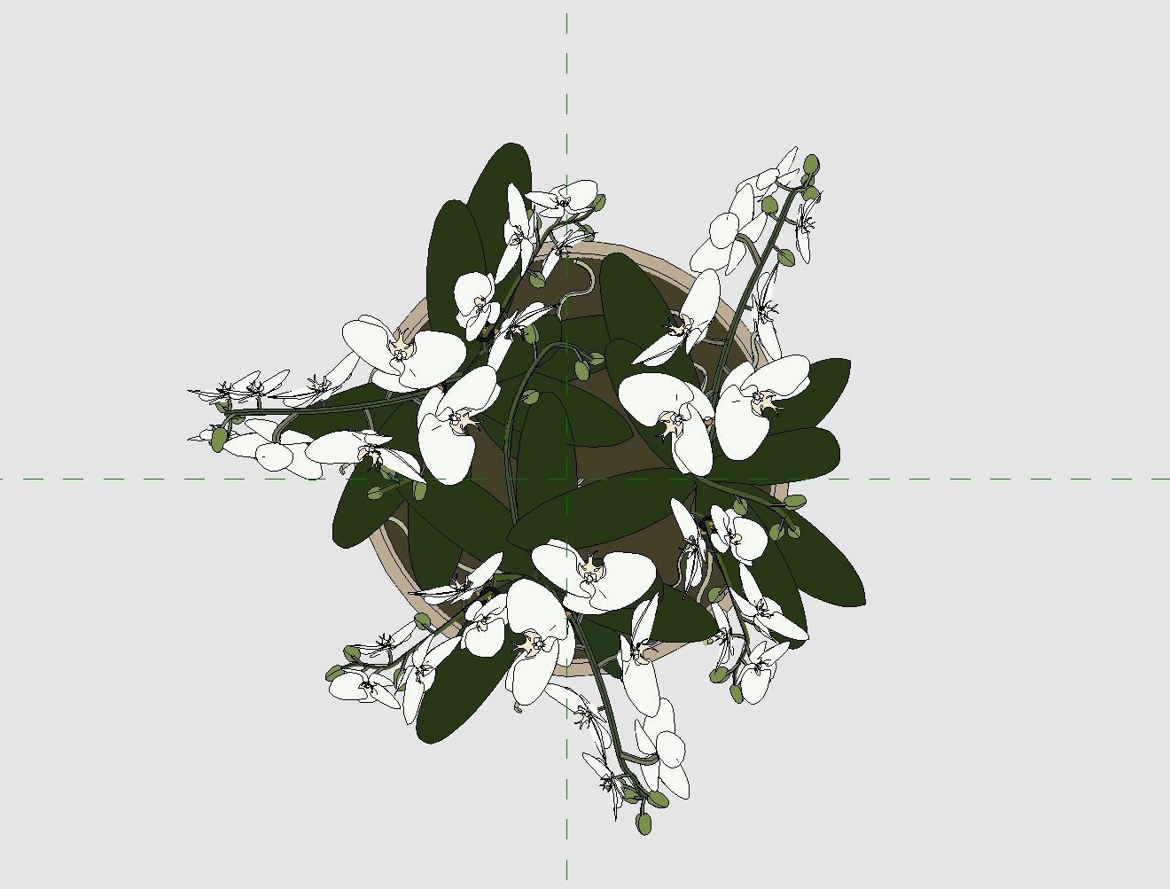 Revit Family plant - Three sizes- High quality 3D model 3D model_16