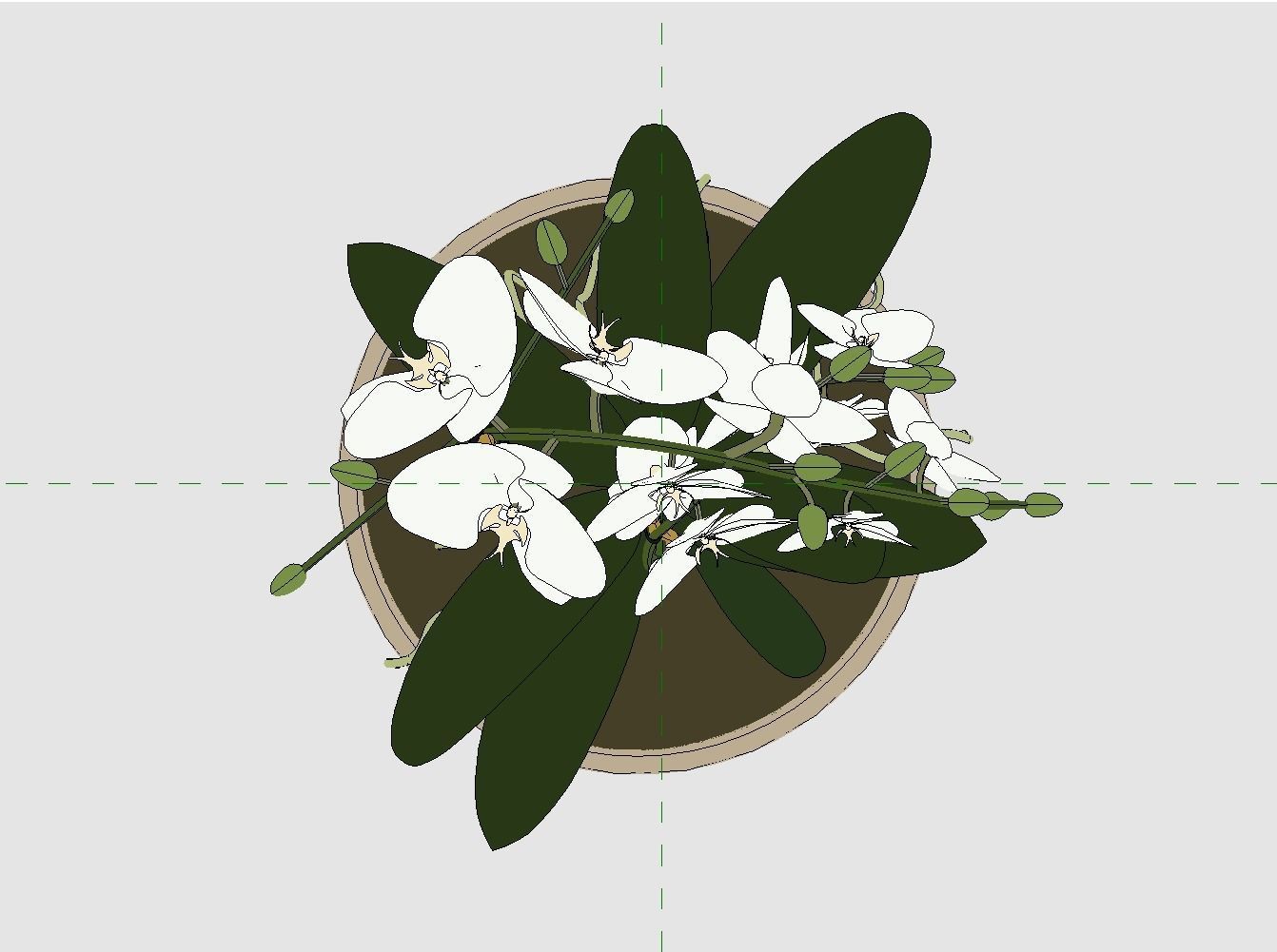 Revit Family plant - Three sizes- High quality 3D model 3D model_40