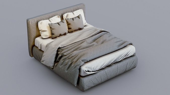 Modern Bed Low-poly 3D model