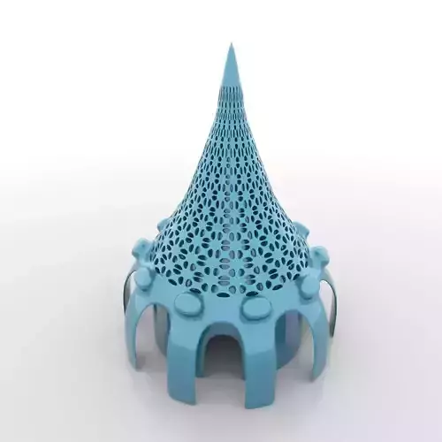 Small funny tower Free low-poly 3D model