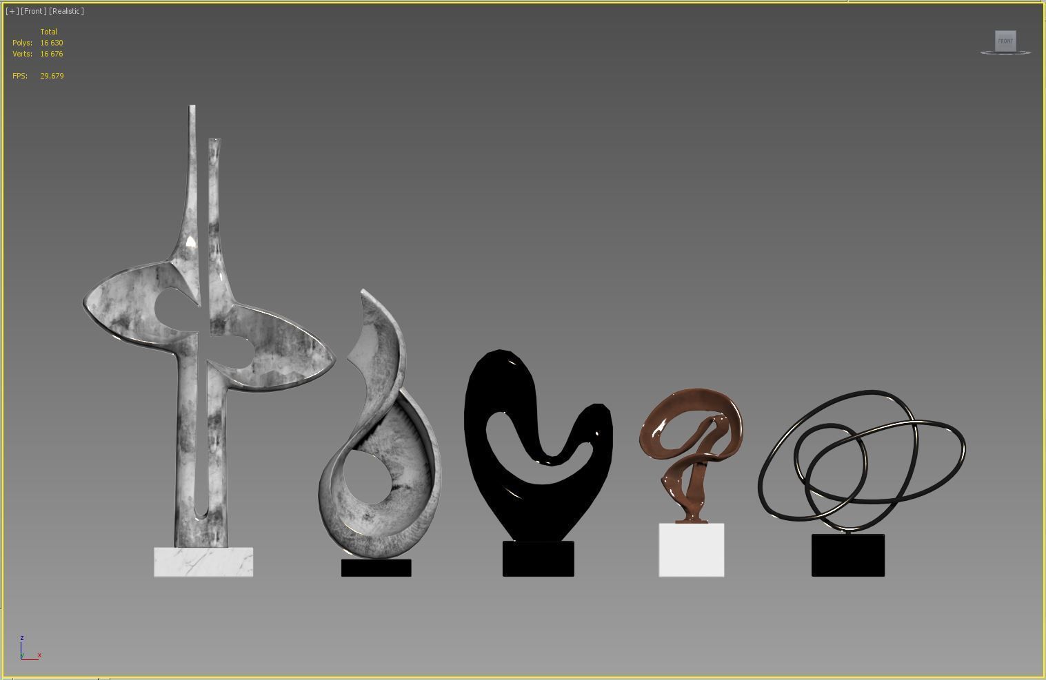 Abstract Sculptures 01 3D model_7