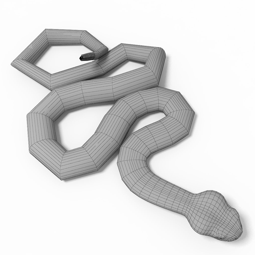Rattlesnake pose 2 3D model_4