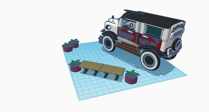 vintage car  3D print model