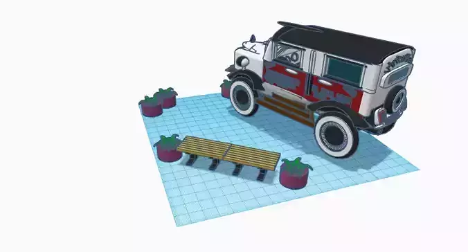 vintage car  3D print model