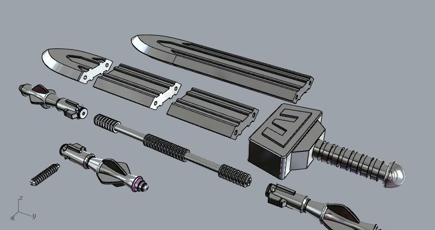 Zodac Classics real life size Weapons MOTU cosplay HEMAN 3D print model_4