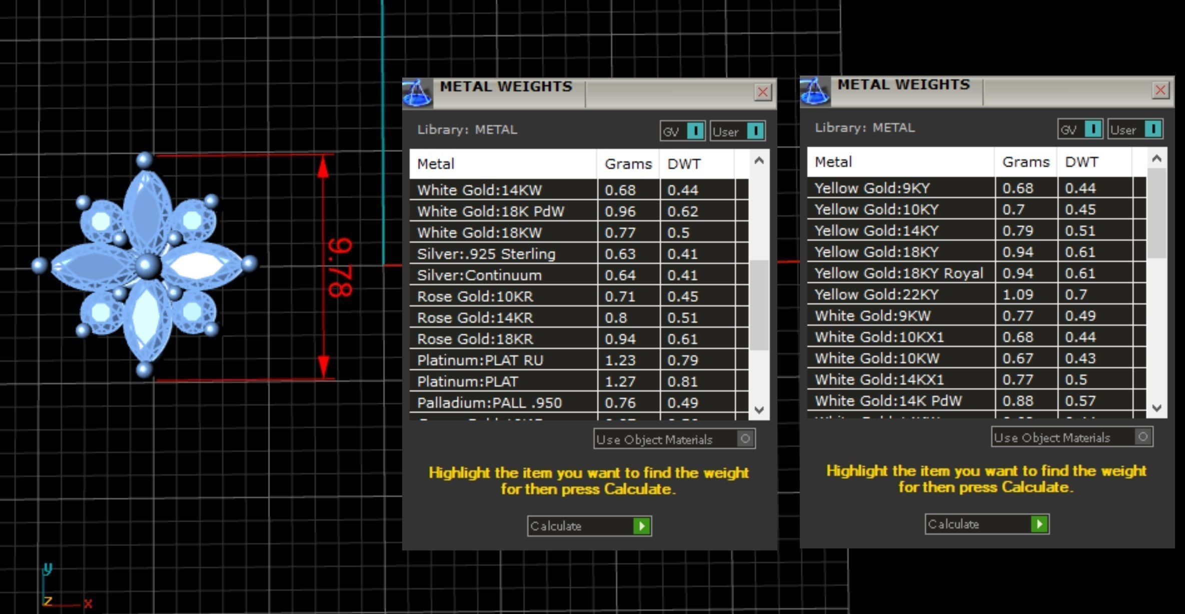 Pusets with diamonds  3D print model_6