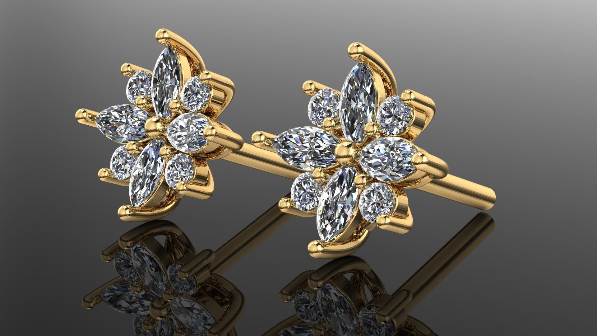 Pusets with diamonds  3D print model_4