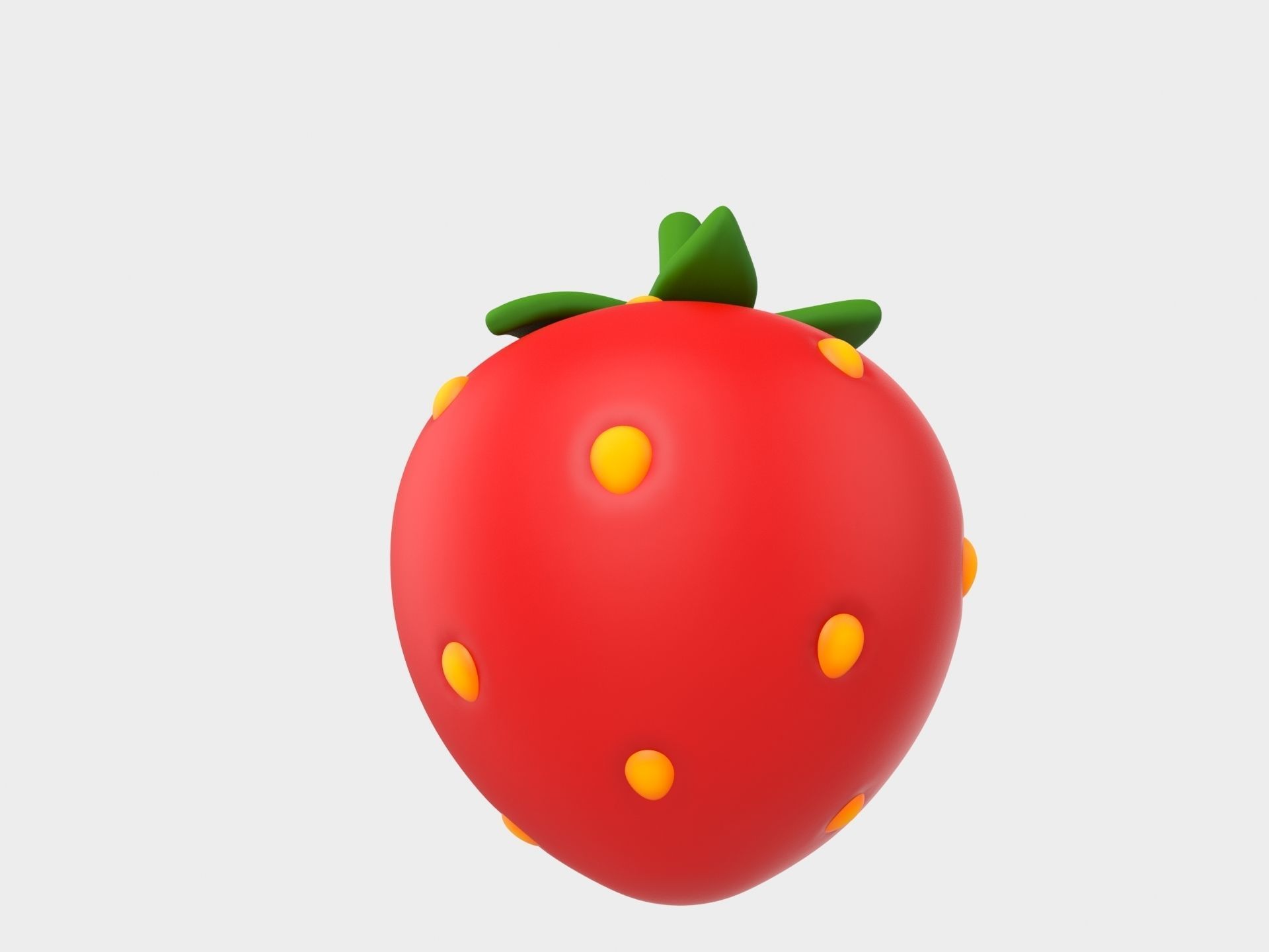 Strawberry 3D model_5