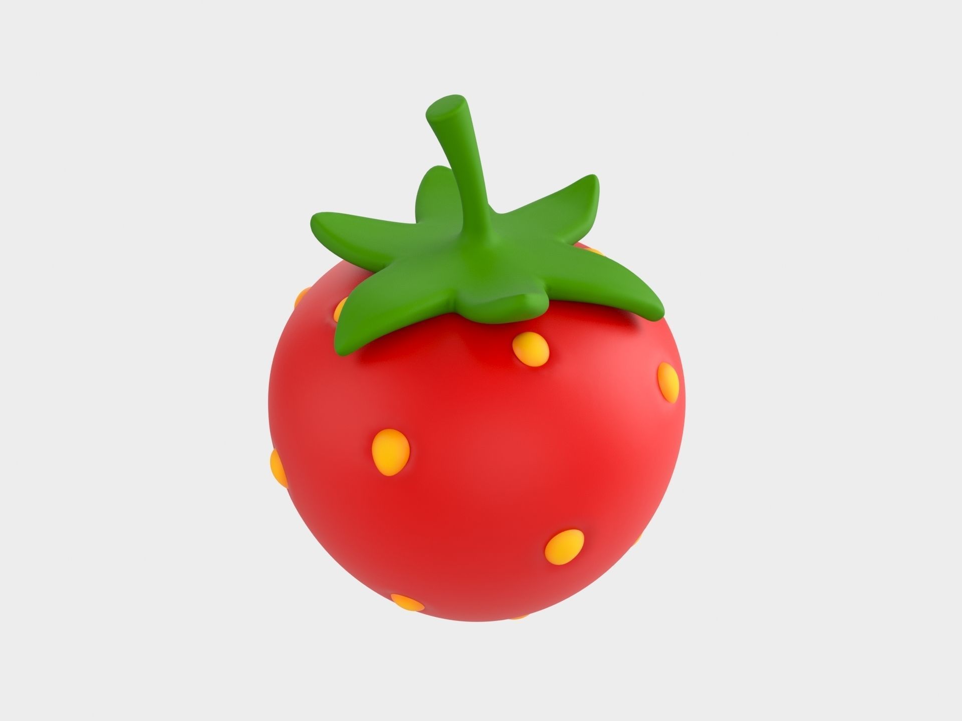 Strawberry 3D model_2
