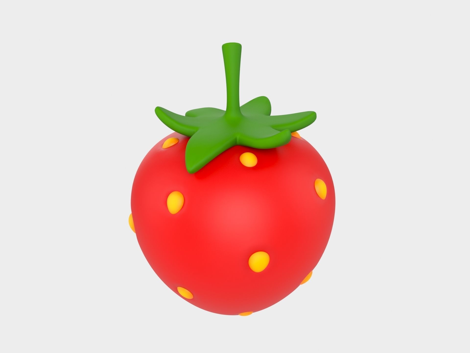 Strawberry 3D model_6