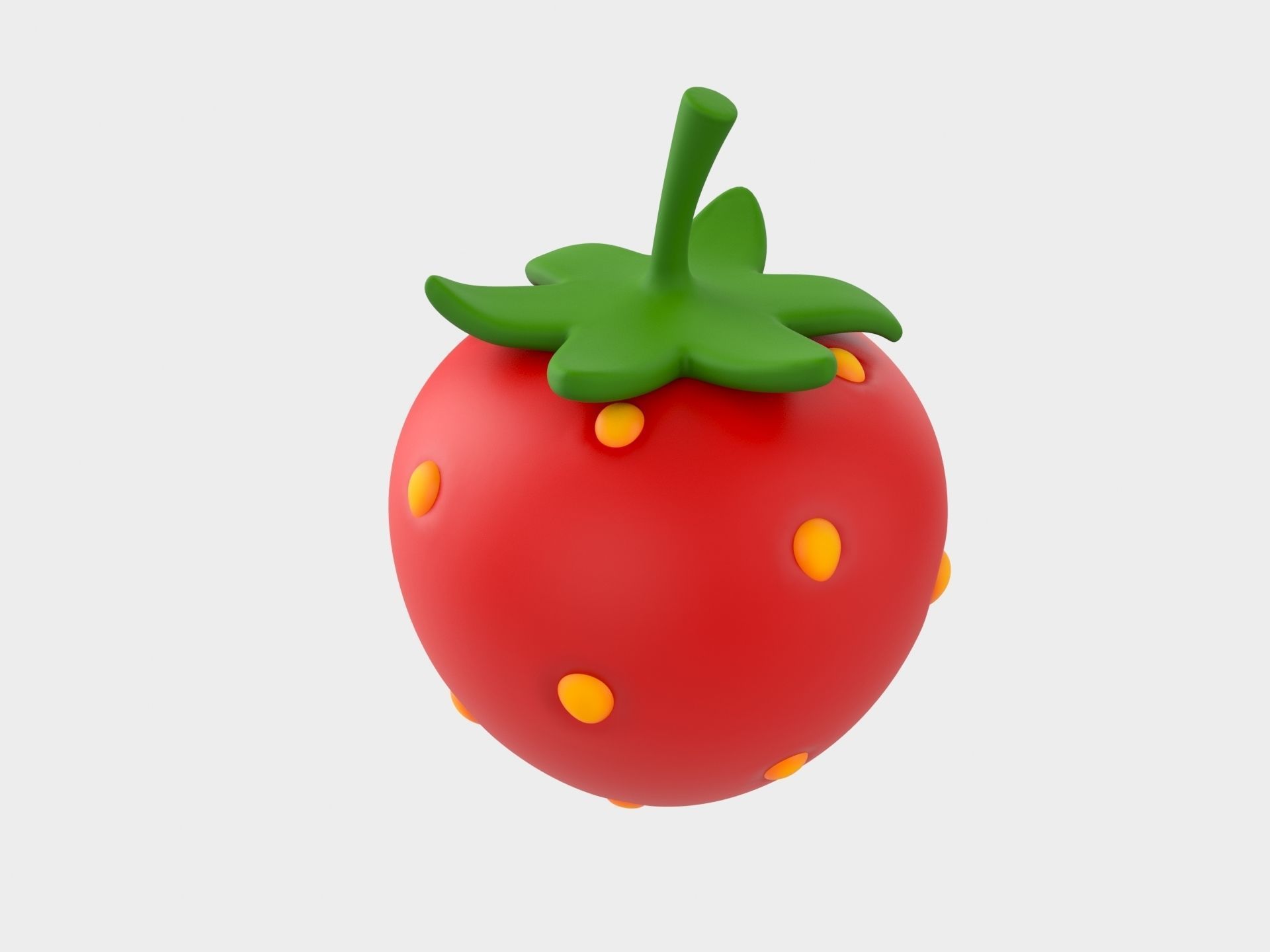 Strawberry 3D model_4