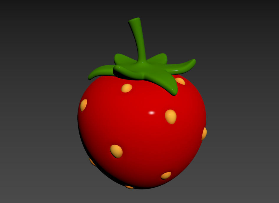 Strawberry 3D model_9
