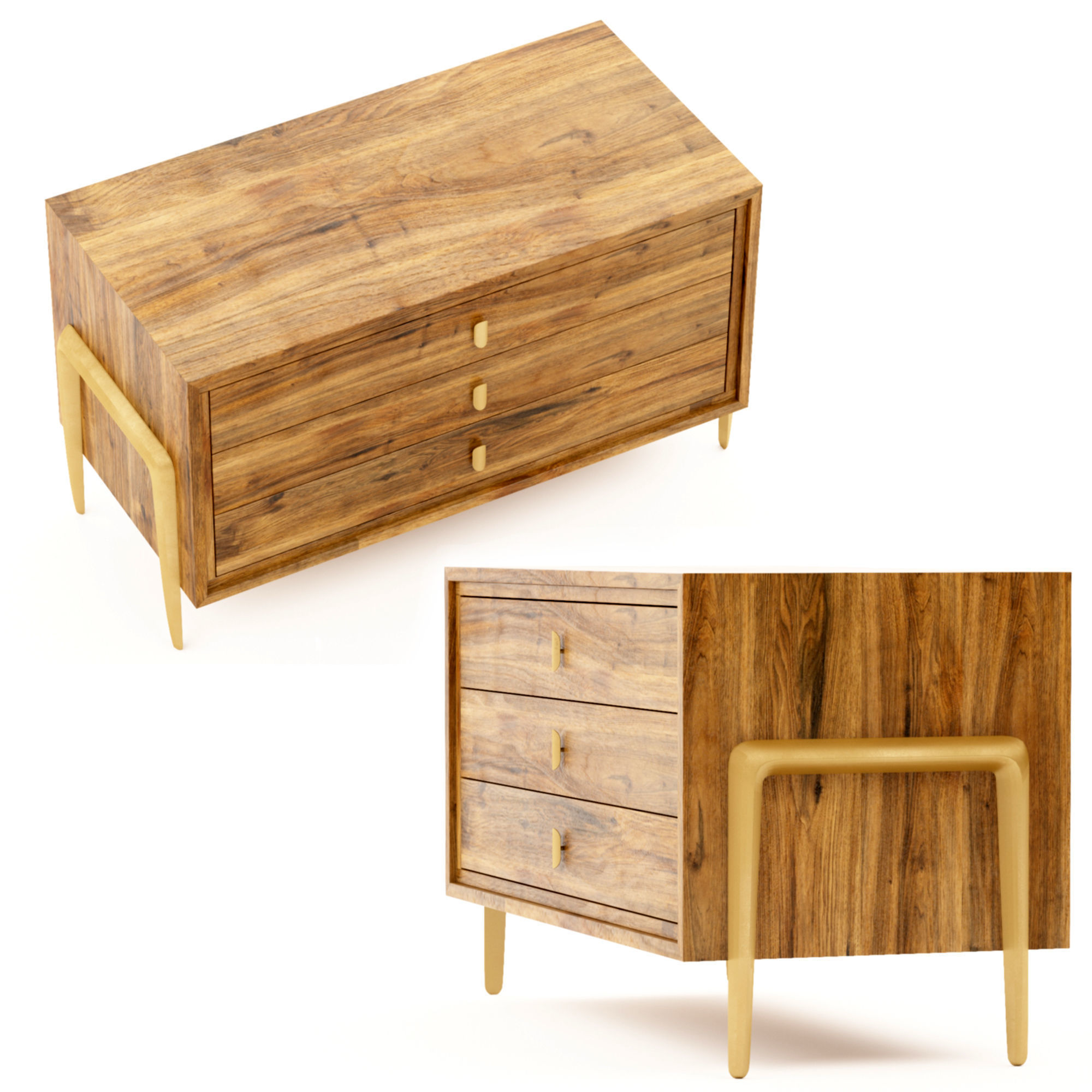 DeMuro Bedside Table 3D model_2