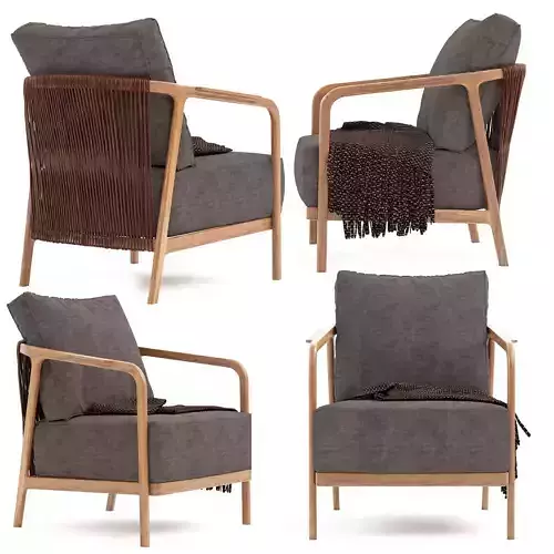 Crono Armchair with throw blanket