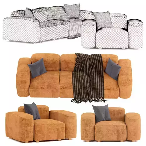 MUSE modular sofa and arm chair