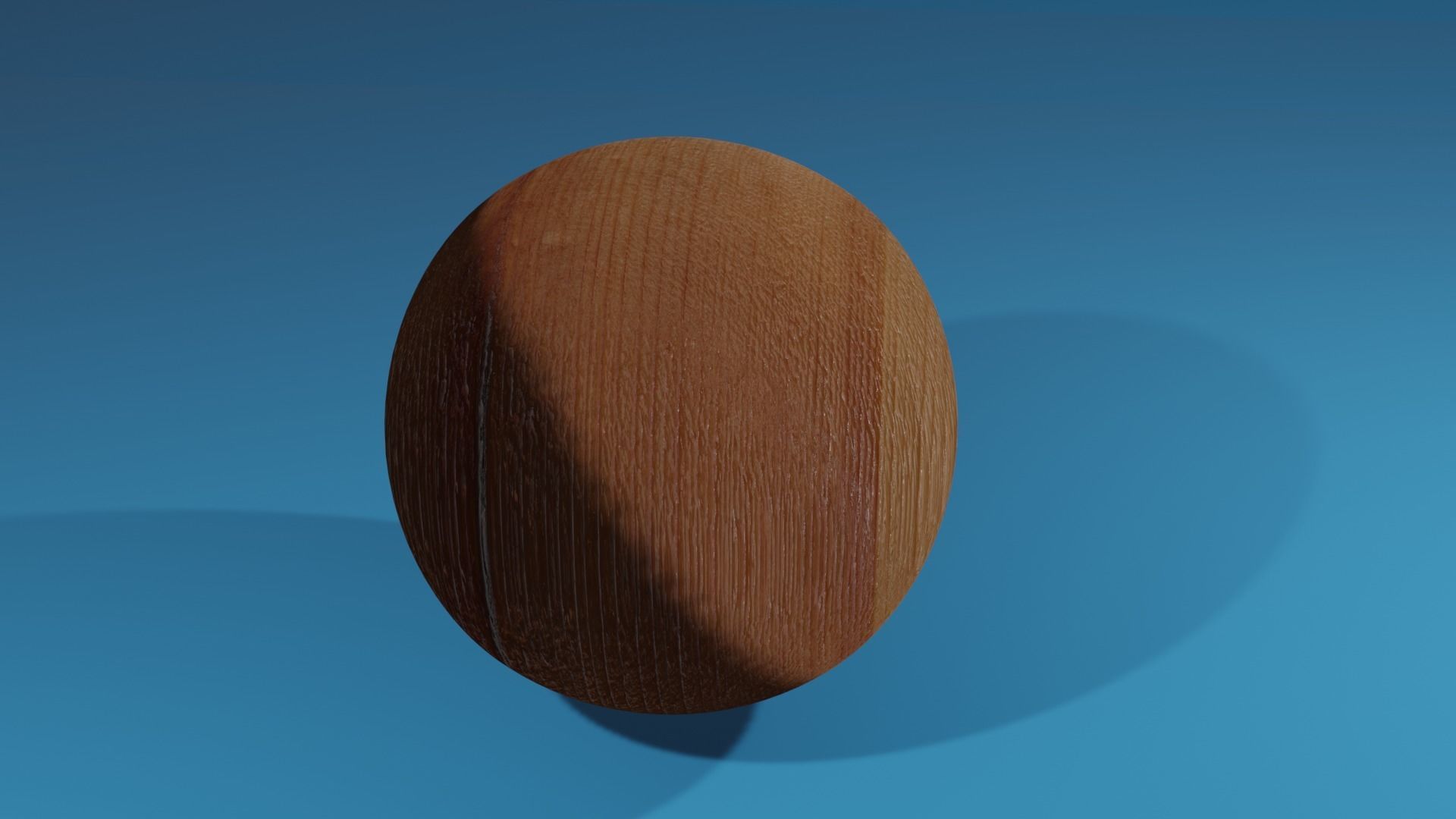 Low poly Woodn PBR wooden ball Free 3D model_6