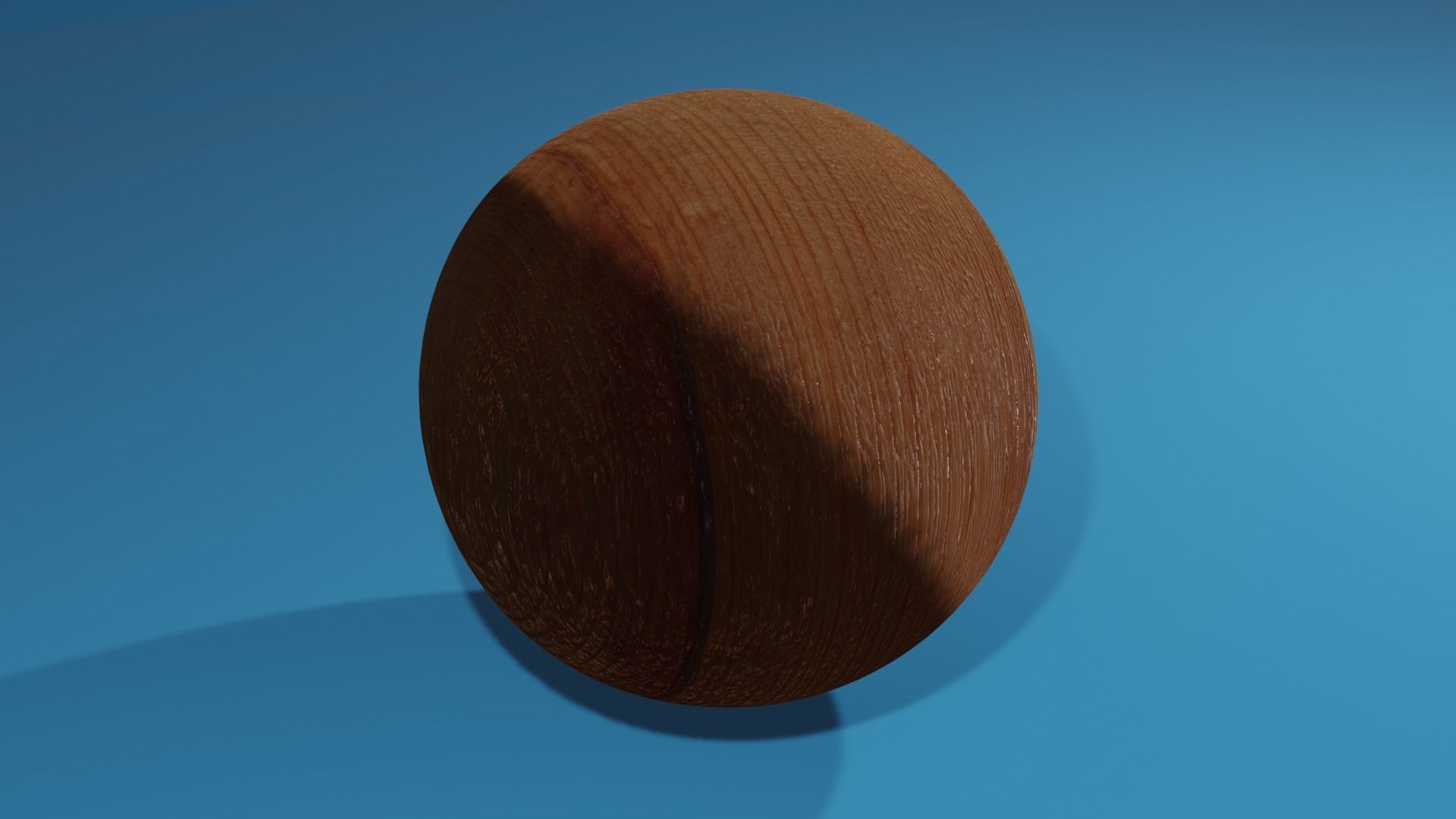 Low poly Woodn PBR wooden ball Free 3D model_8