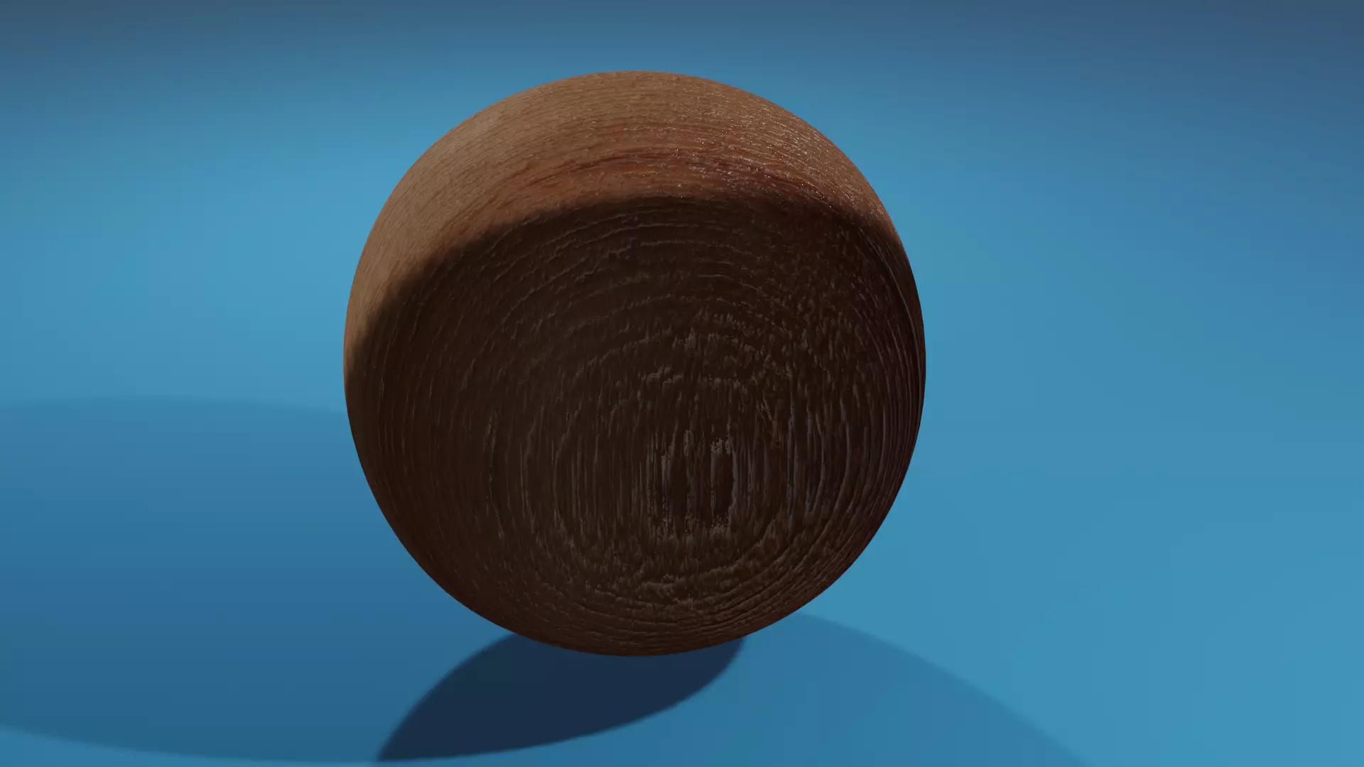 Low poly Woodn PBR wooden ball Free 3D model_0
