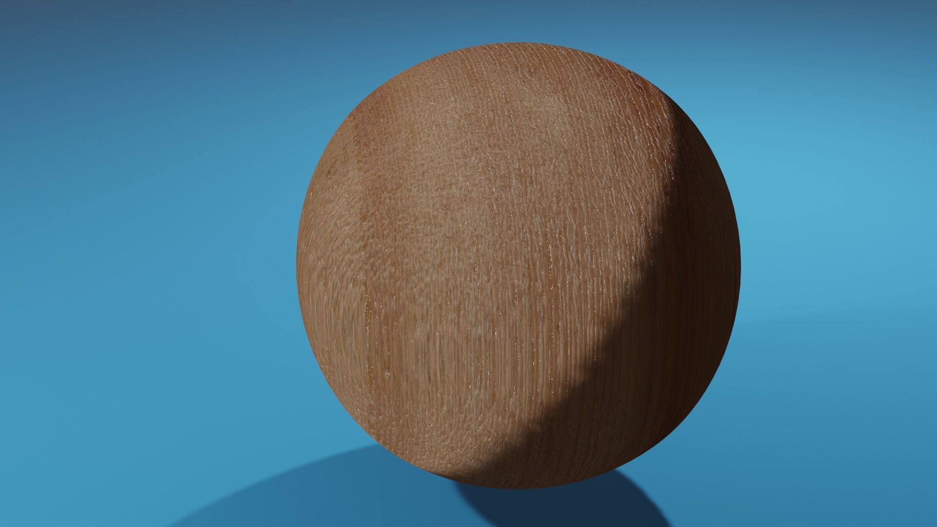 Low poly Woodn PBR wooden ball Free 3D model_5