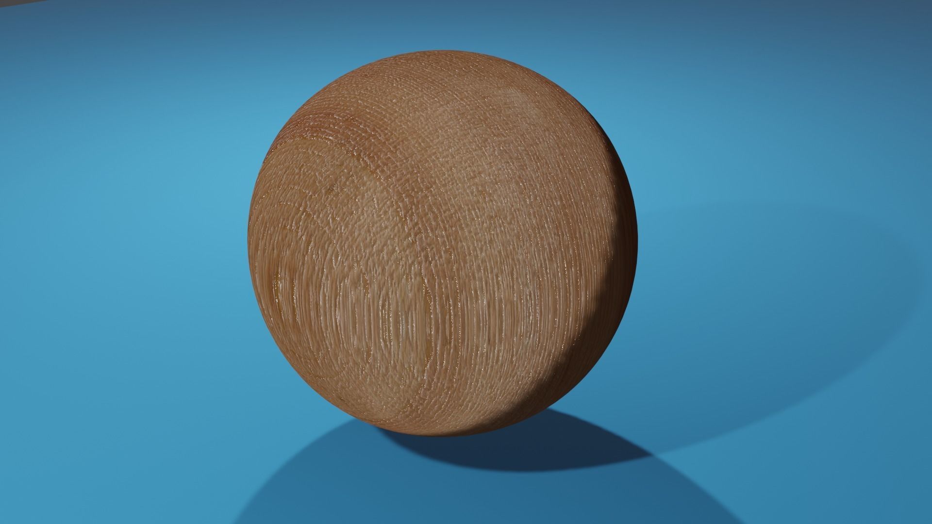 Low poly Woodn PBR wooden ball Free 3D model_10