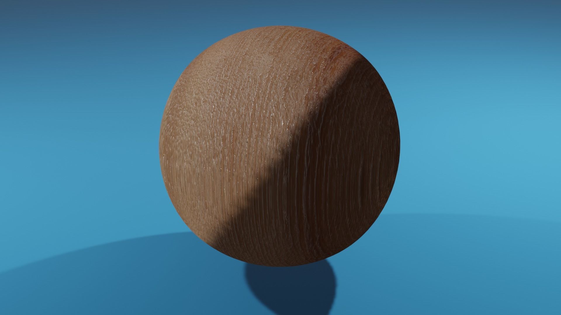Low poly Woodn PBR wooden ball Free 3D model_2
