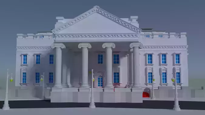 WHITE HOUSE 3D MODEL  Low-poly 3D model