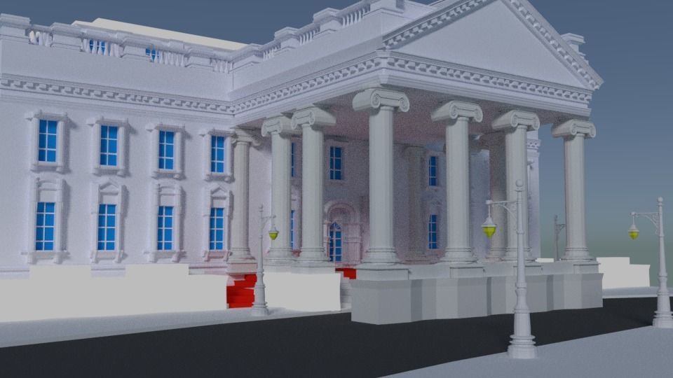 WHITE HOUSE 3D MODEL  Low-poly 3D model_6