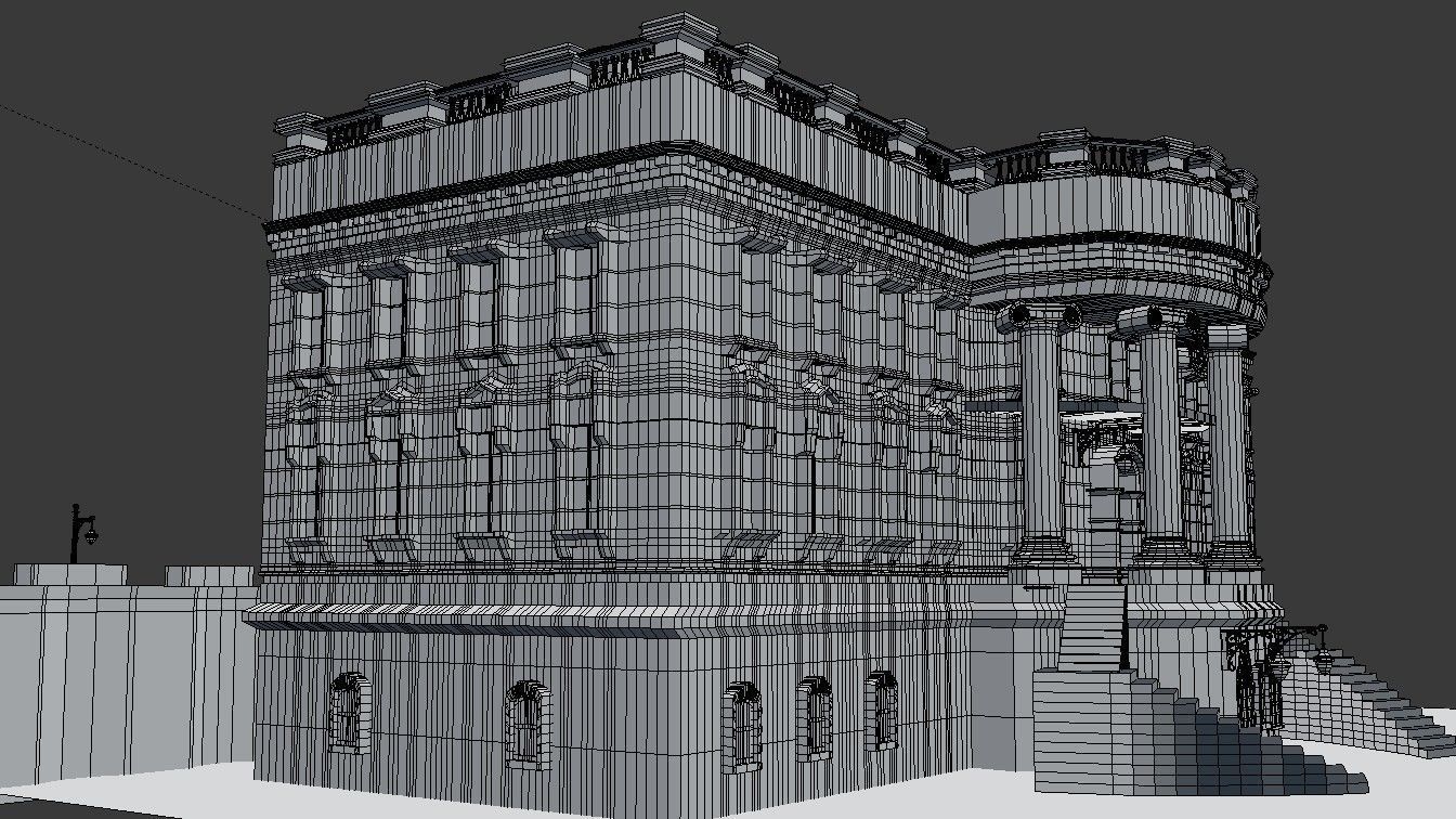 WHITE HOUSE 3D MODEL  Low-poly 3D model_3