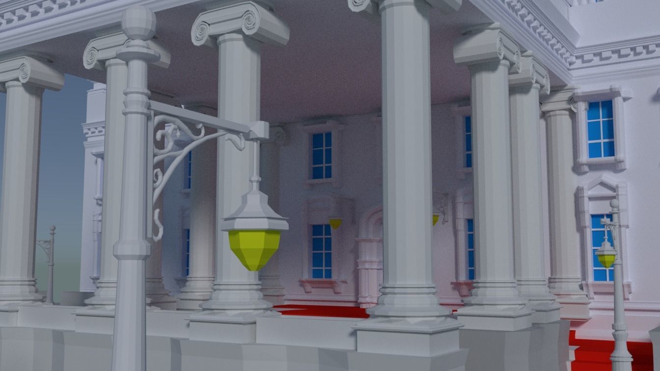 WHITE HOUSE 3D MODEL  Low-poly 3D model_8