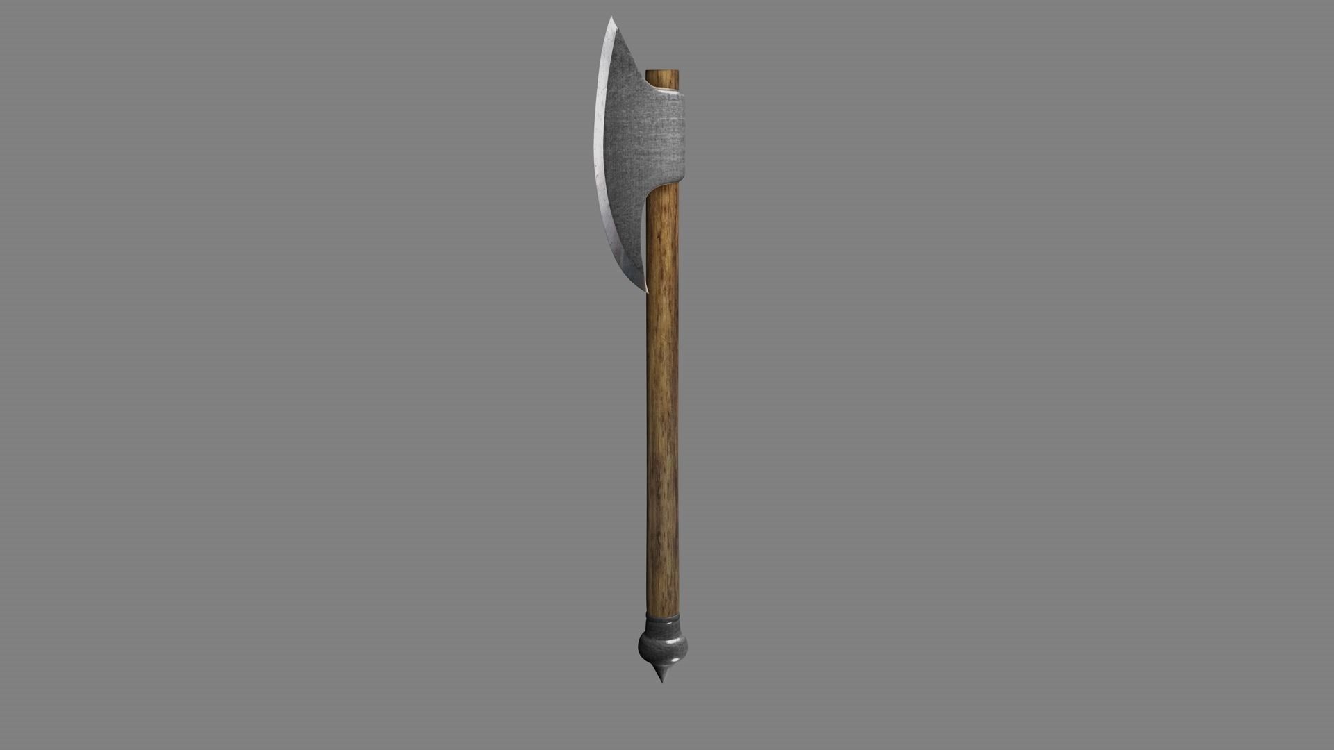 Medieval ax 3D model_6