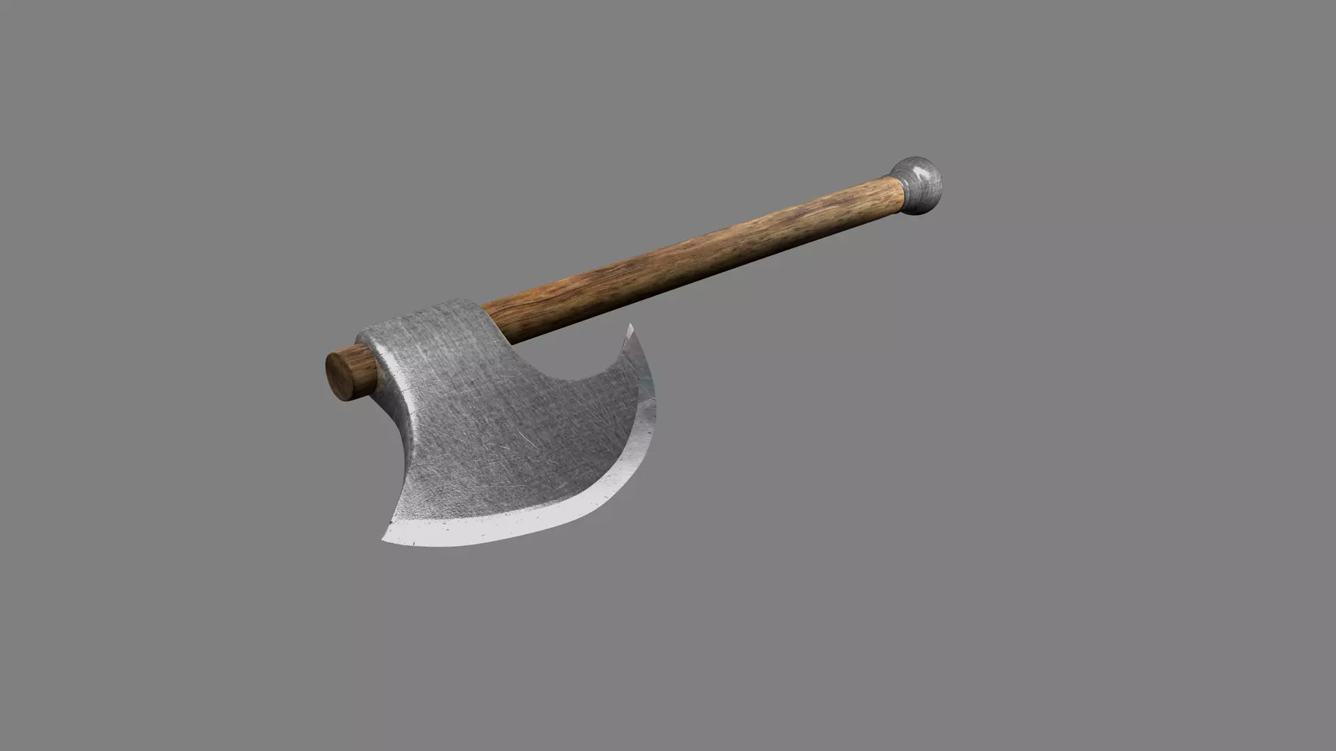 Medieval ax 3D model_0