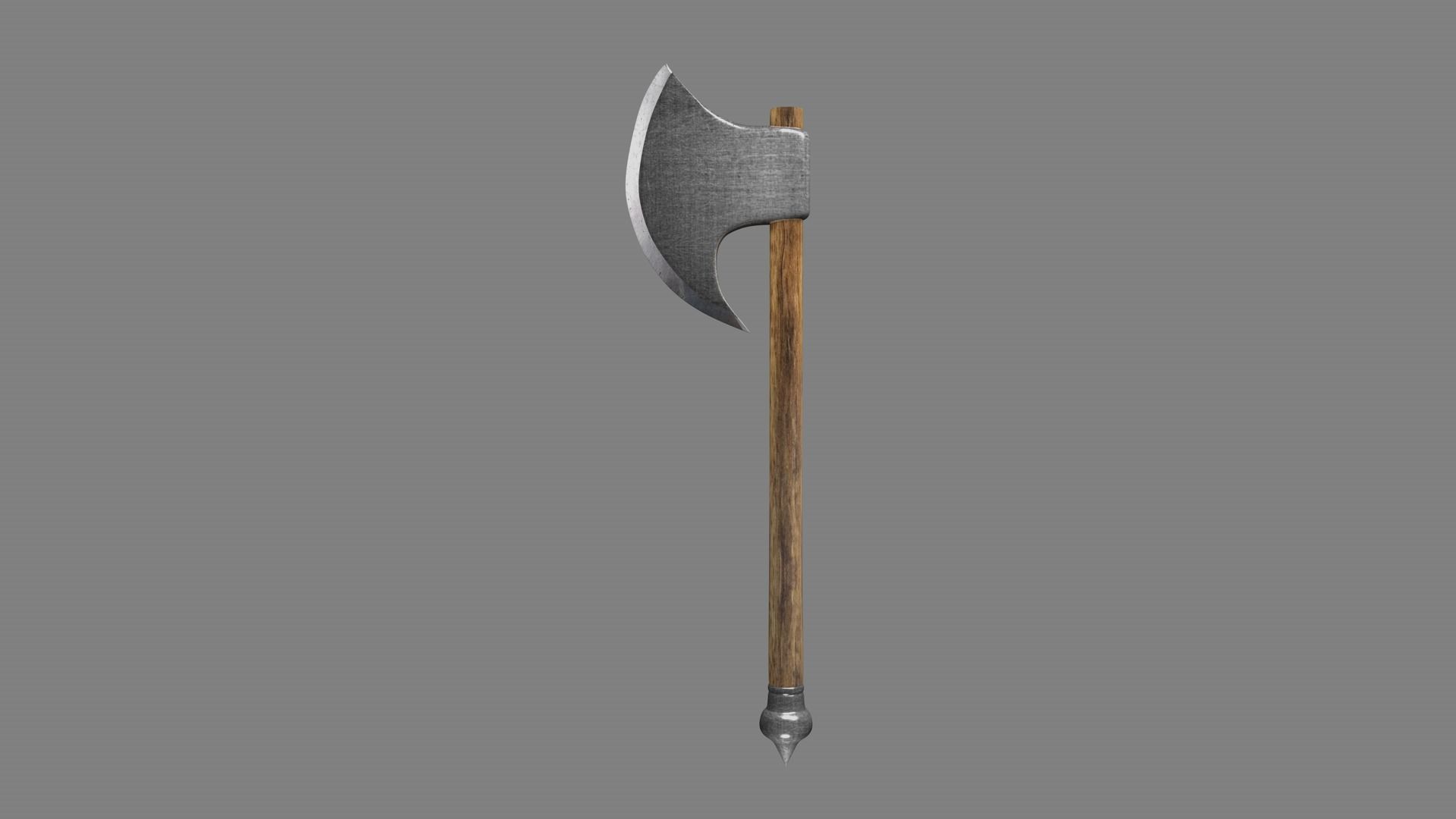 Medieval ax 3D model_1
