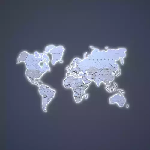  Wooden map on the wall