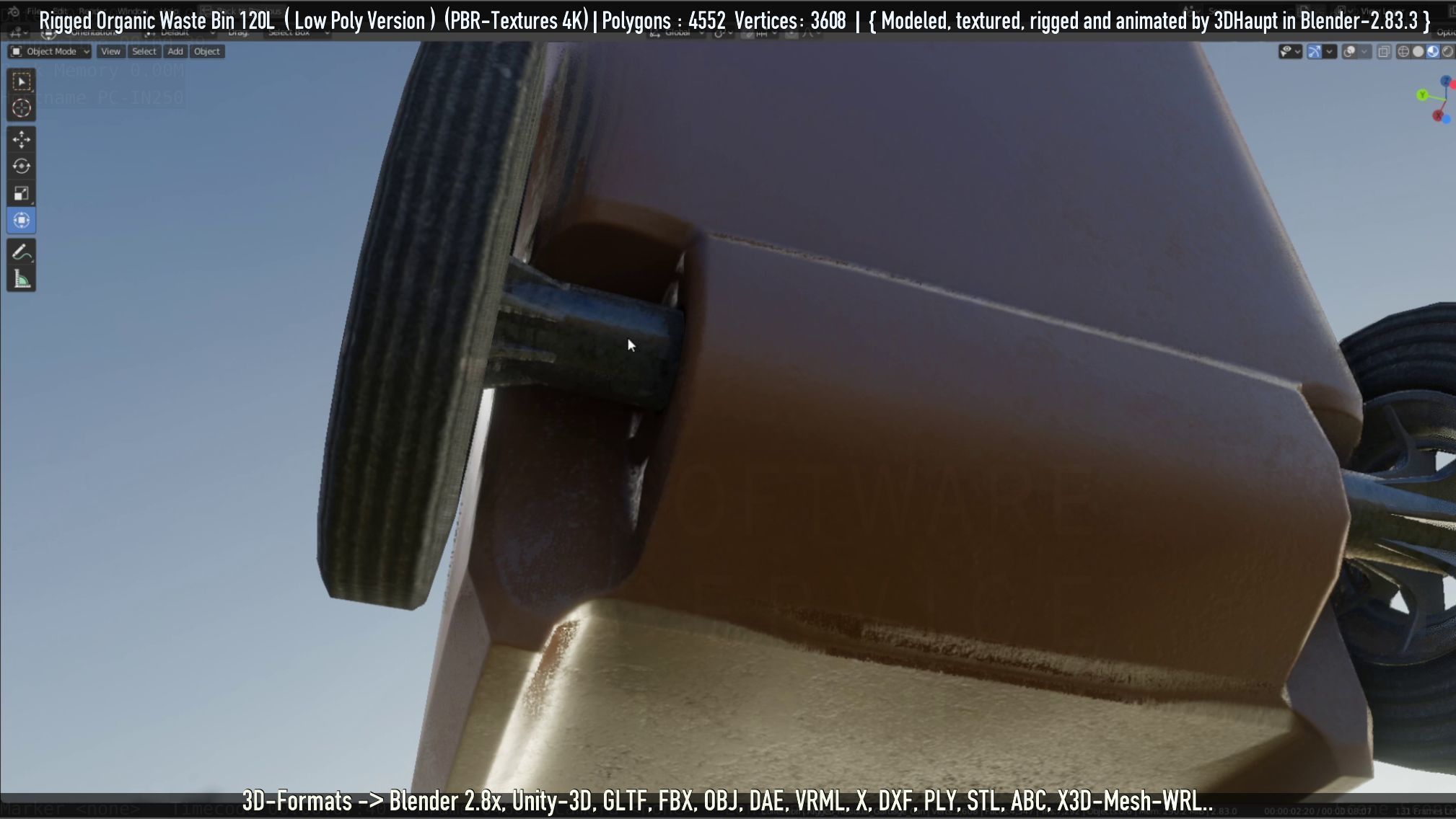 Rigged Organic Waste Bin 120L -Low-Poly-Version- Low-poly 3D model_44