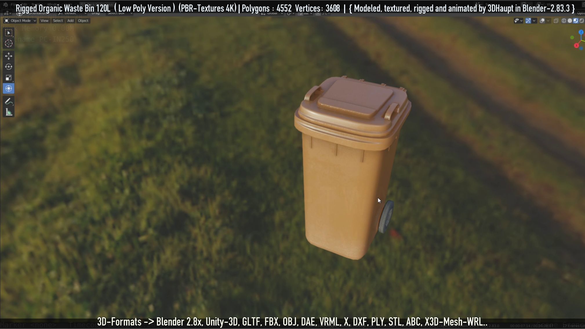Rigged Organic Waste Bin 120L -Low-Poly-Version- Low-poly 3D model_56